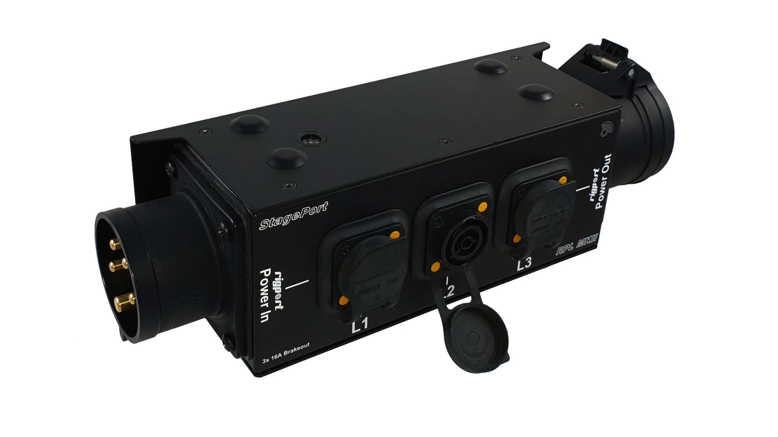 StagePort RPL16T1 MKII CEE16 5P IN / 3x Powercon True1 + CEE16 UT - Rigport | Bellalite StagePort RPL16T1 MKII CEE16 5P IN / 3x Powercon True1 + CEE16 UT - Rigport | Bellalite