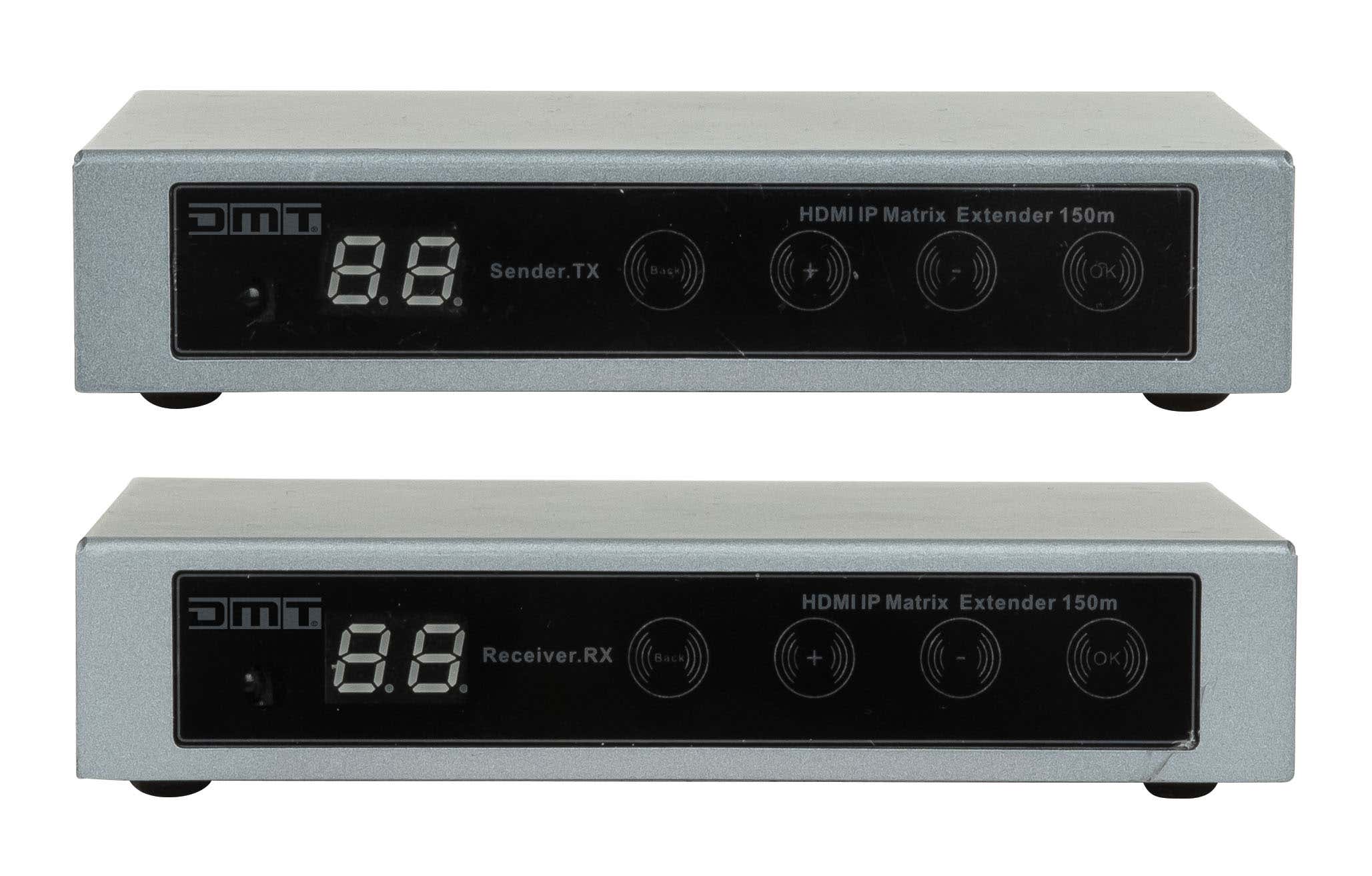 VT301 HDMI Matrix Extender Set (TX/RX) Max. 150m with IR - DMT | Bellalite VT301 HDMI Matrix Extender Set (TX/RX) Max. 150m with IR - DMT | Bellalite