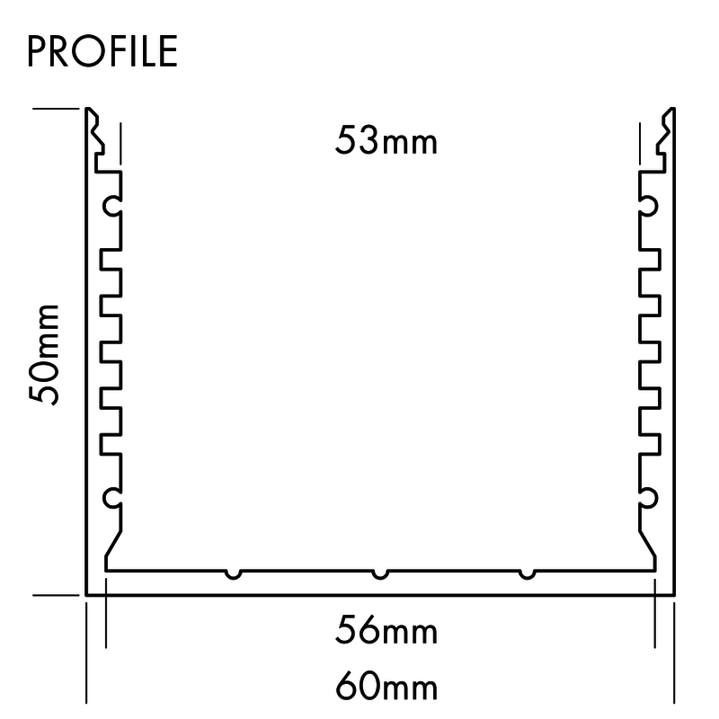 Aluminiumprofil L-Line Standard, 3m Vit - PROLED | Bellalite