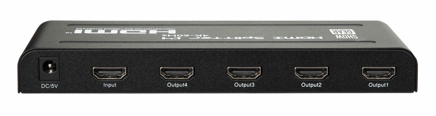 HDMI 2.0 Splitter 1 in 4 out - Showgear | Bellalite HDMI 2.0 Splitter 1 in 4 out - Showgear | Bellalite