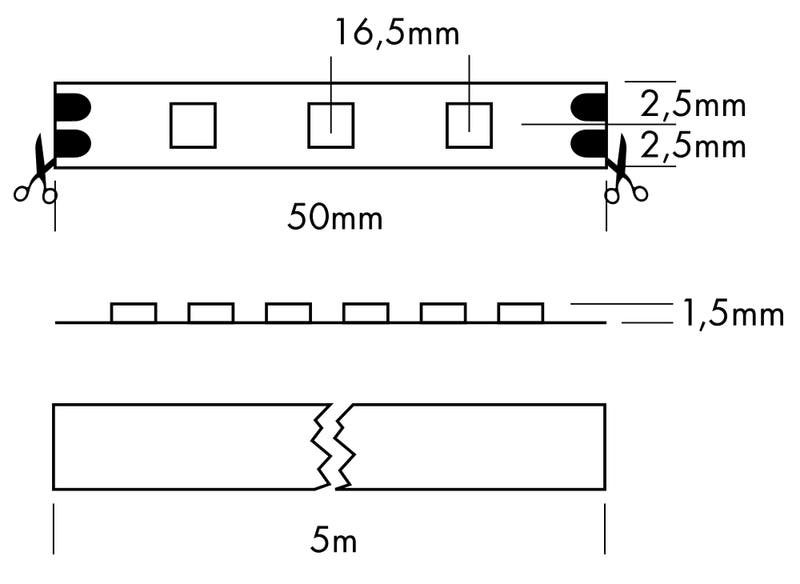Flex Strip 300 Thin Mono, per meter 3000K - PROLED | Bellalite Flex Strip 300 Thin Mono, per meter 3000K - PROLED | Bellalite