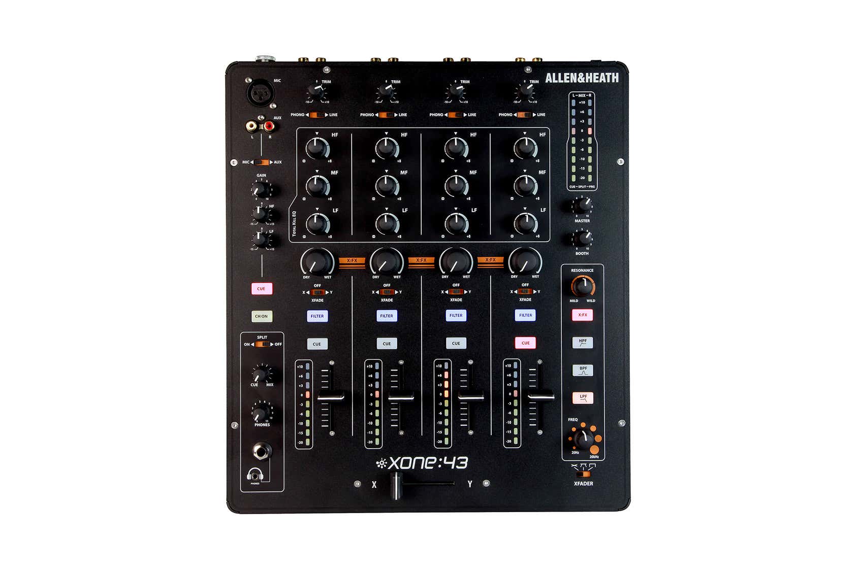 Allen & Heath Xone:43 Club & DJ Mixer 4 Stereo Channels, 2 Mix Output - Allen & Heath | Bellalite Allen & Heath Xone:43 Club & DJ Mixer 4 Stereo Channels, 2 Mix Output - Allen & Heath | Bellalite