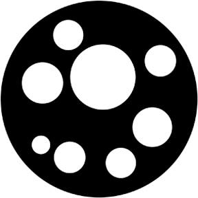 Beams Metallgobo, M-Size (66mm) - Rosco | Bellalite Beams Metallgobo, M-Size (66mm) - Rosco | Bellalite