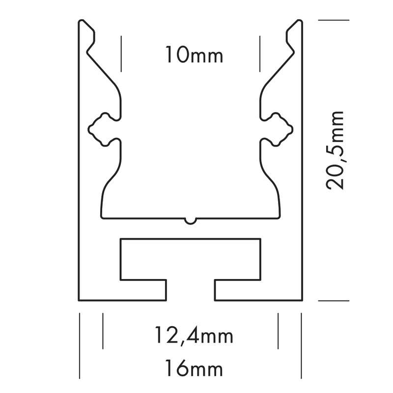 Aluminiumprofil S-Line Standard 24, per meter Alu - PROLED | Bellalite Aluminiumprofil S-Line Standard 24, per meter Alu - PROLED | Bellalite