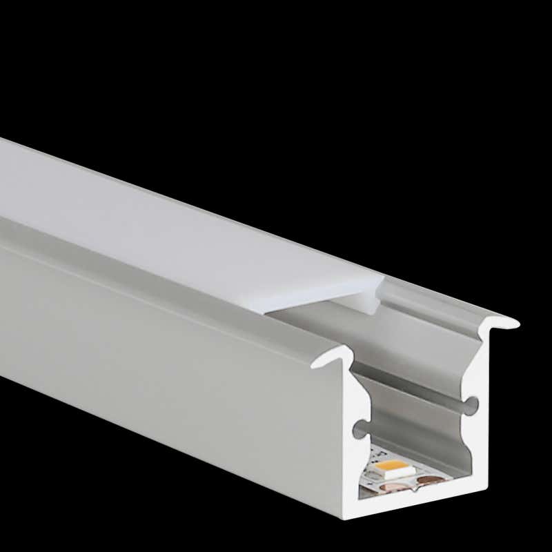 Aluminiumprofil S-Line Rec, 3m Vit - PROLED | Bellalite Aluminiumprofil S-Line Rec, 3m Vit - PROLED | Bellalite