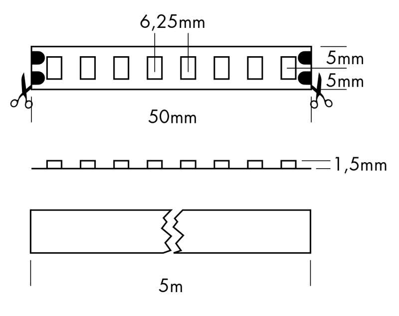 Flex Strip 800 HE+ Mono, per meter 6000K - PROLED | Bellalite Flex Strip 800 HE+ Mono, per meter 6000K - PROLED | Bellalite
