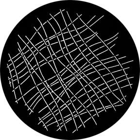 Strand Grid Metallgobo, A-Size (100mm) - Rosco | Bellalite Strand Grid Metallgobo, A-Size (100mm) - Rosco | Bellalite