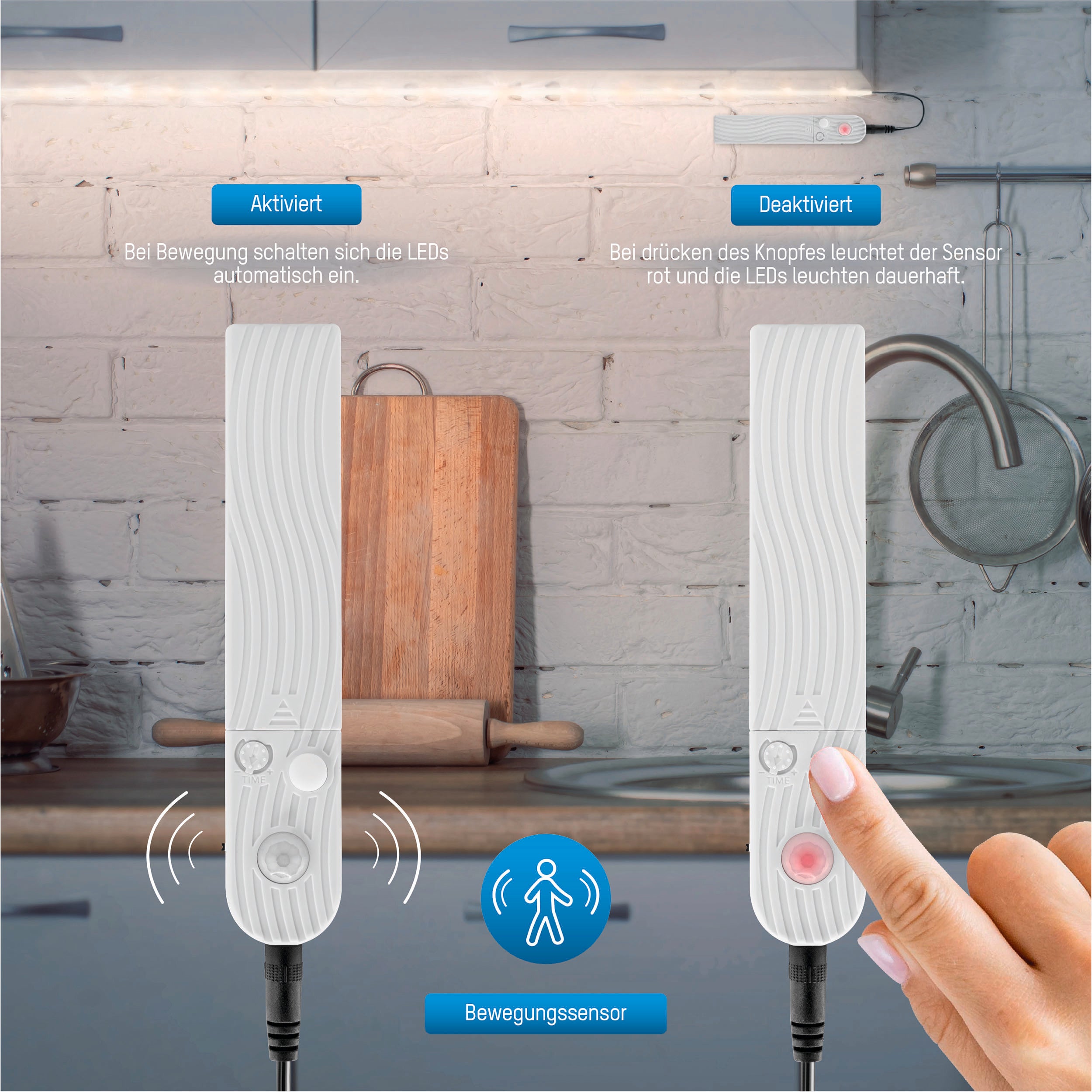 LED-Strip Sensor 2m Batteridriven 3000K - Ansmann | Bellalite