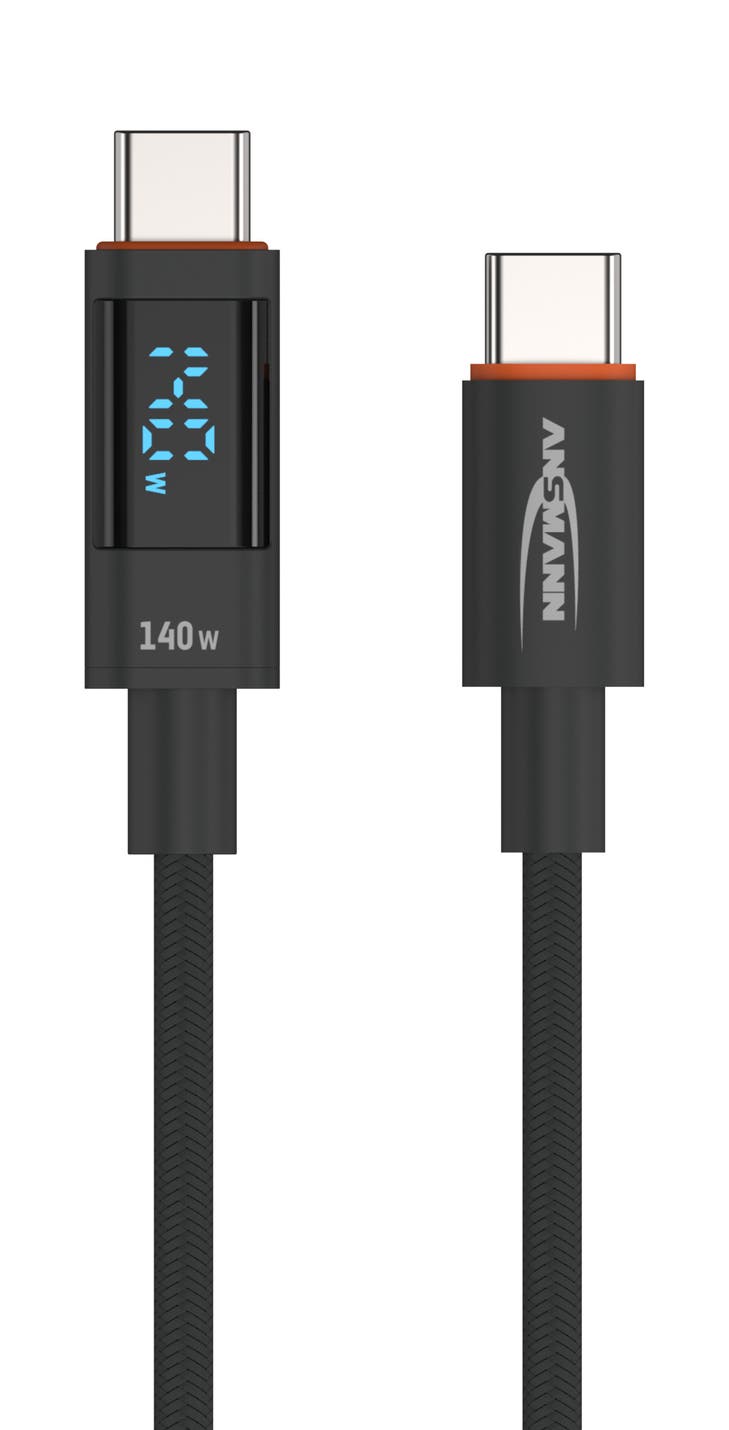 USB-Kabel LED Display Type C / Type C 120cm - Ansmann | Bellalite USB-Kabel LED Display Type C / Type C 120cm - Ansmann | Bellalite
