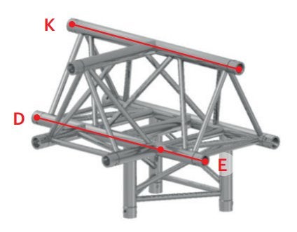 Prolyte E20D-C019, C020 4-Way T-Joint - Prolyte | Bellalite Prolyte E20D-C019, C020 4-Way T-Joint - Prolyte | Bellalite