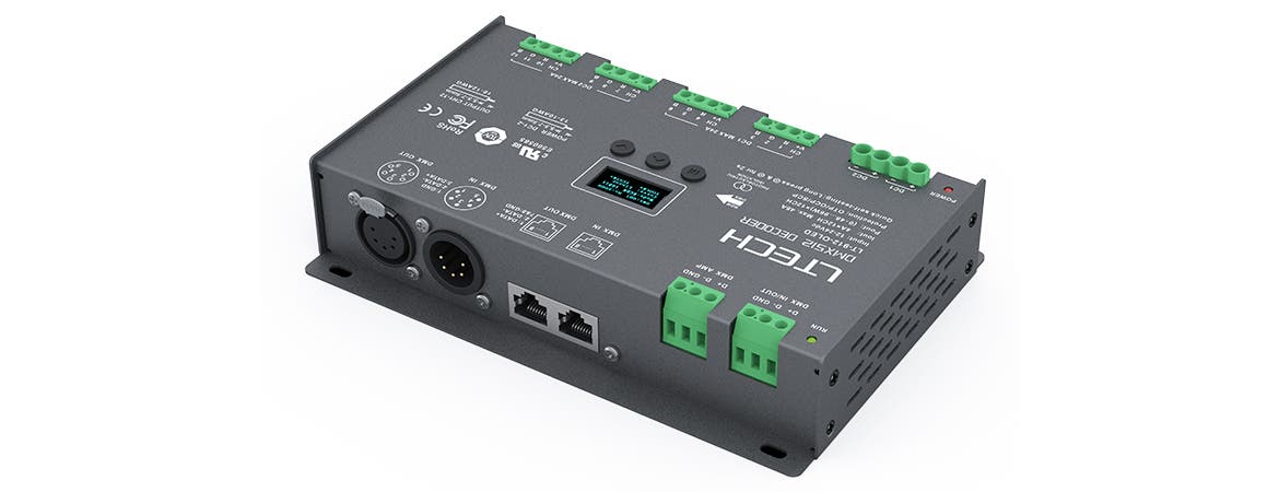 12CH DMX CV LED Dimmer 12-24V DC OLED - LTECH | Bellalite 12CH DMX CV LED Dimmer 12-24V DC OLED - LTECH | Bellalite