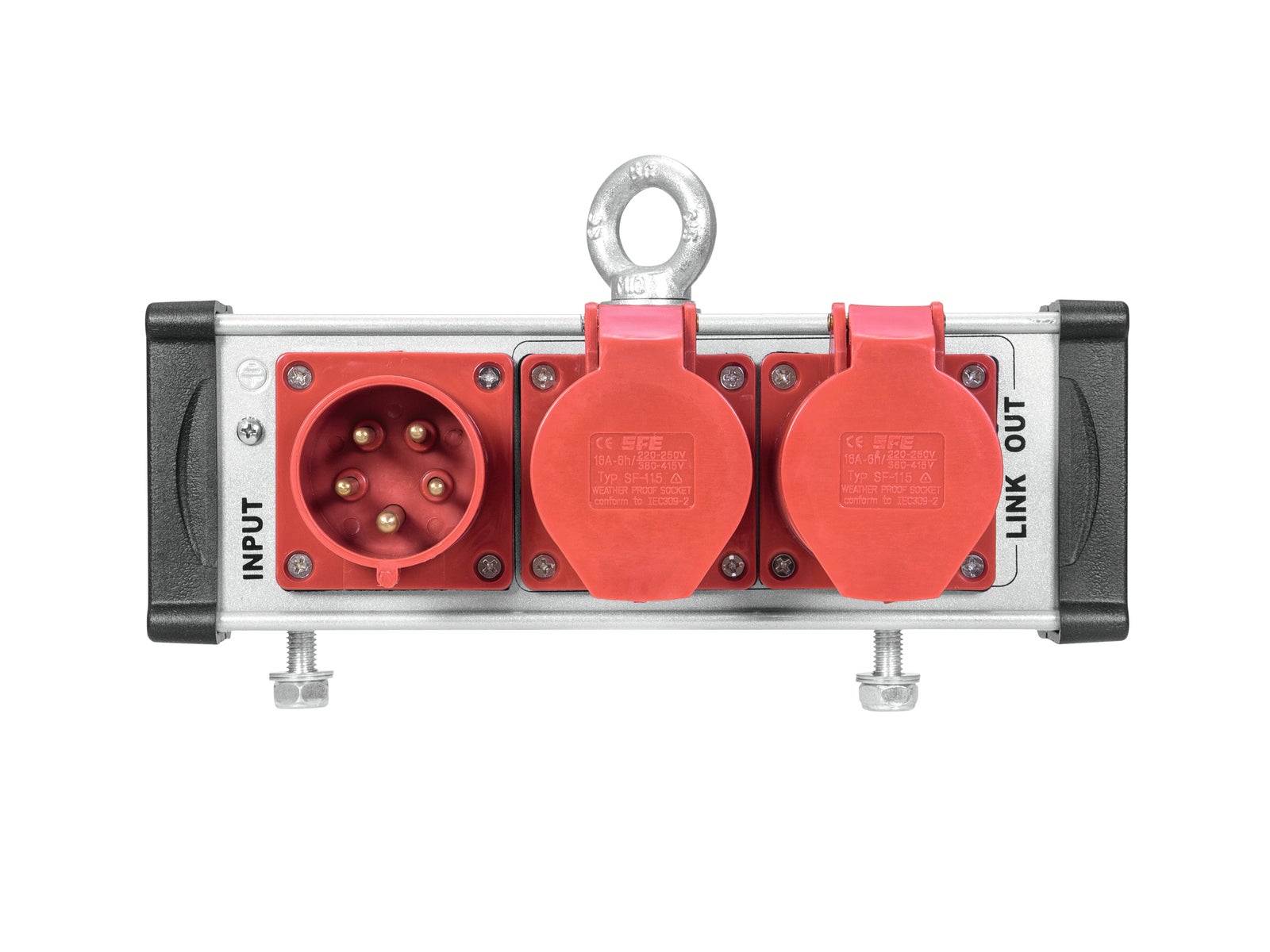 Power Split Box SAB-162  CEE 16A 5P IN / 2x CEE 16A 5P UT - Eurolite | Bellalite