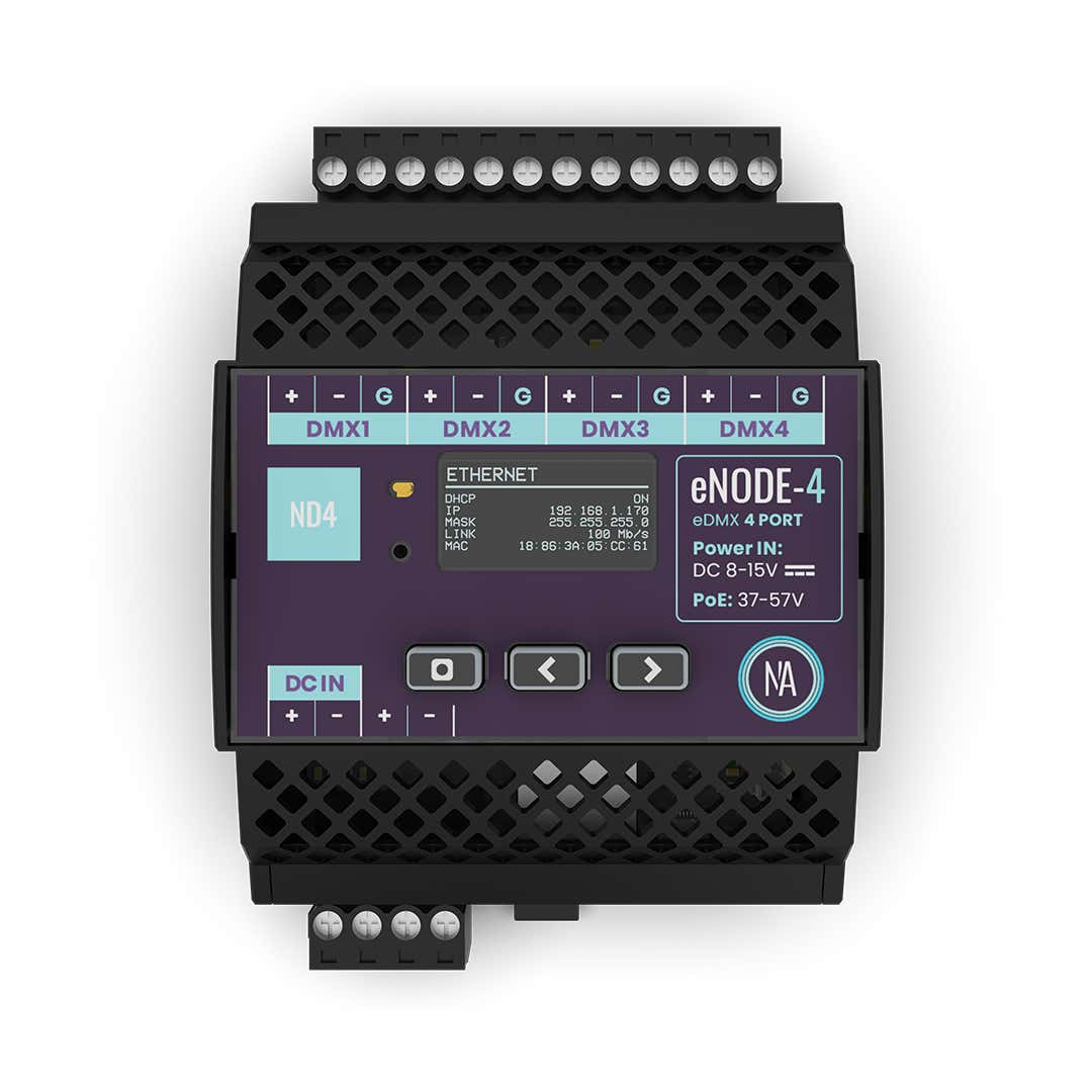 Nicolaudie eNODE-4 DMX Distribution over Ethernet - Nicolaudie Architectural | Bellalite Nicolaudie eNODE-4 DMX Distribution over Ethernet - Nicolaudie Architectural | Bellalite