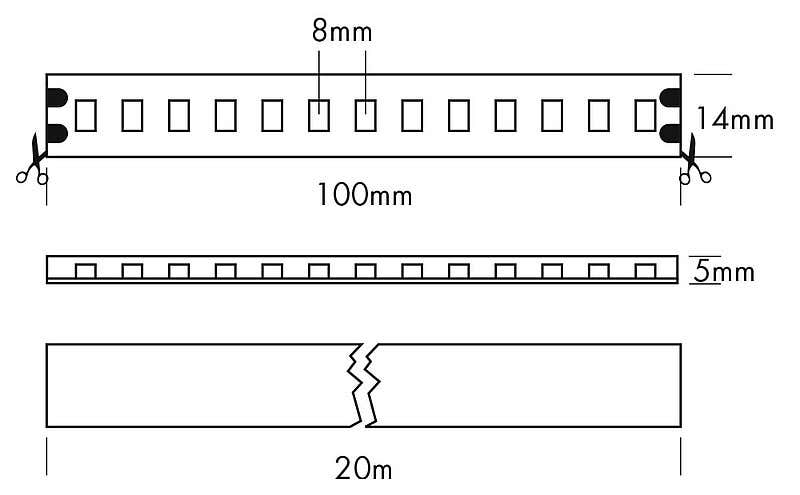 Flex Strip IP65 XTEND Mono, per meter 3000K - PROLED | Bellalite Flex Strip IP65 XTEND Mono, per meter 3000K - PROLED | Bellalite