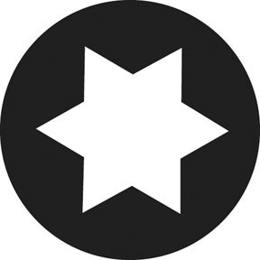Giant Six Point Star Metallgobo, D-Size (53,3mm) - Rosco | Bellalite