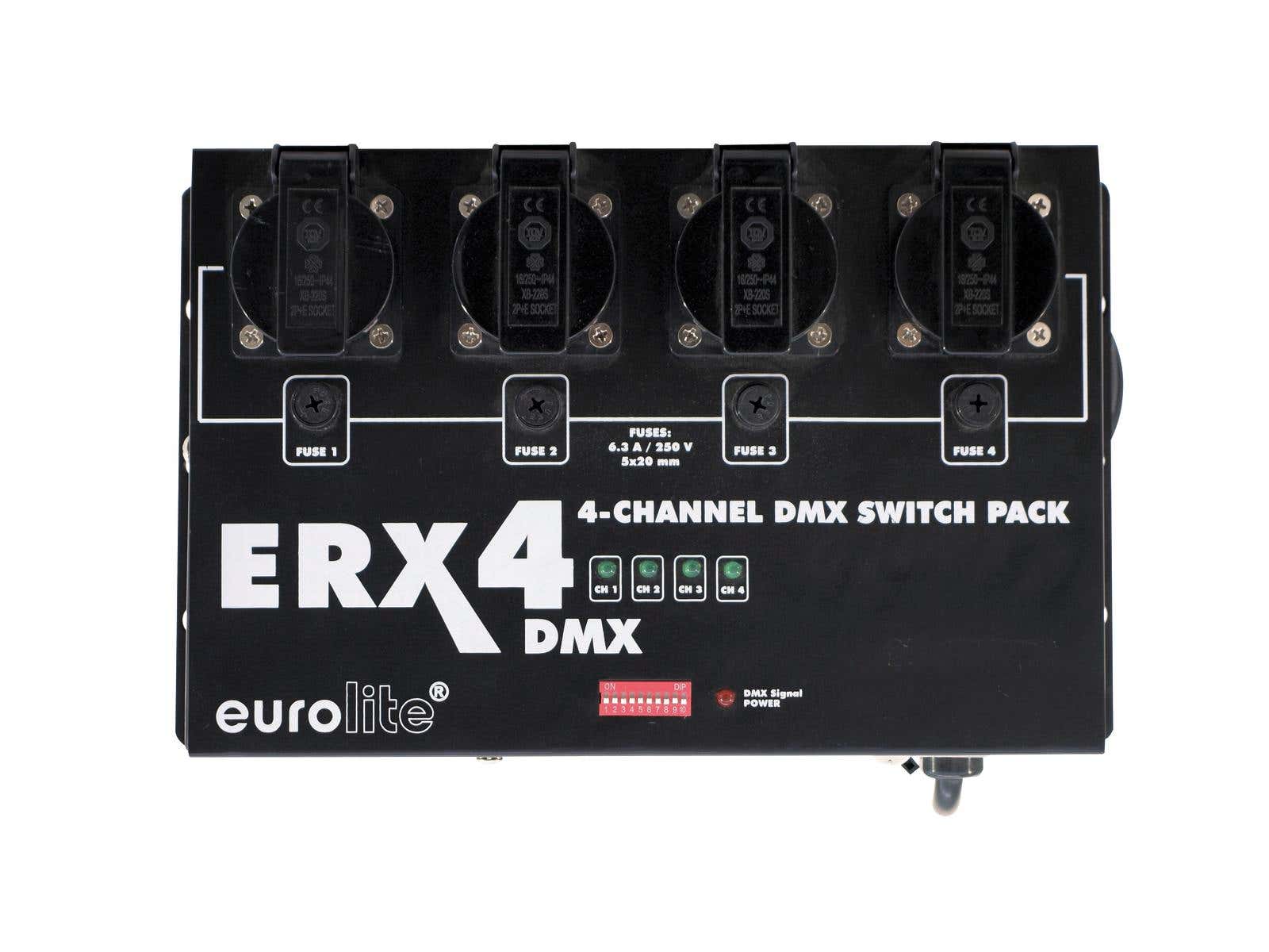 Switchpack ERX-4 DMX 4x5A Schuko - Eurolite | Bellalite Switchpack ERX-4 DMX 4x5A Schuko - Eurolite | Bellalite