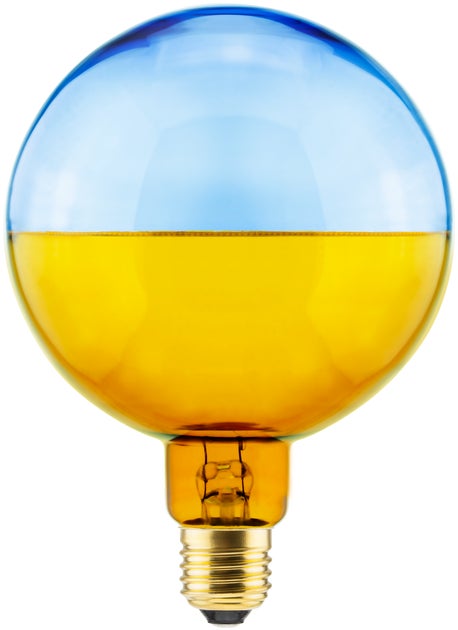 Segula Illusion Line LED Globe 127 2tones Amber Blå E27 5,2W 240lm 1900K - Segula | Bellalite Segula Illusion Line LED Globe 127 2tones Amber Blå E27 5,2W 240lm 1900K - Segula | Bellalite