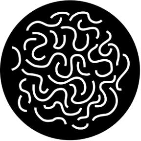 Spaghetti Metallgobo, B-Size (86mm) - Rosco | Bellalite Spaghetti Metallgobo, B-Size (86mm) - Rosco | Bellalite