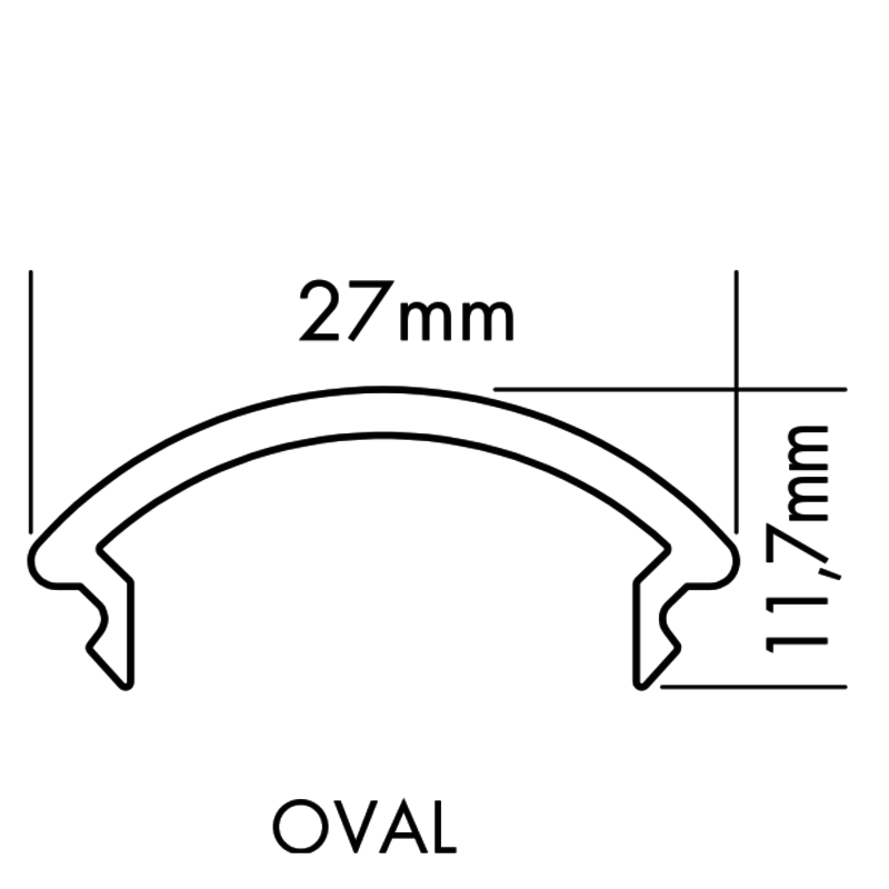 Plastic Cover M-Line Flat, 2m - PROLED | Bellalite