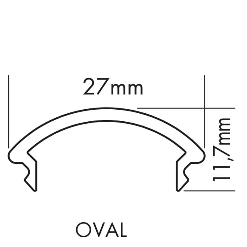 Plastic Cover M-Line Flat, 2m - PROLED | Bellalite Plastic Cover M-Line Flat, 2m - PROLED | Bellalite