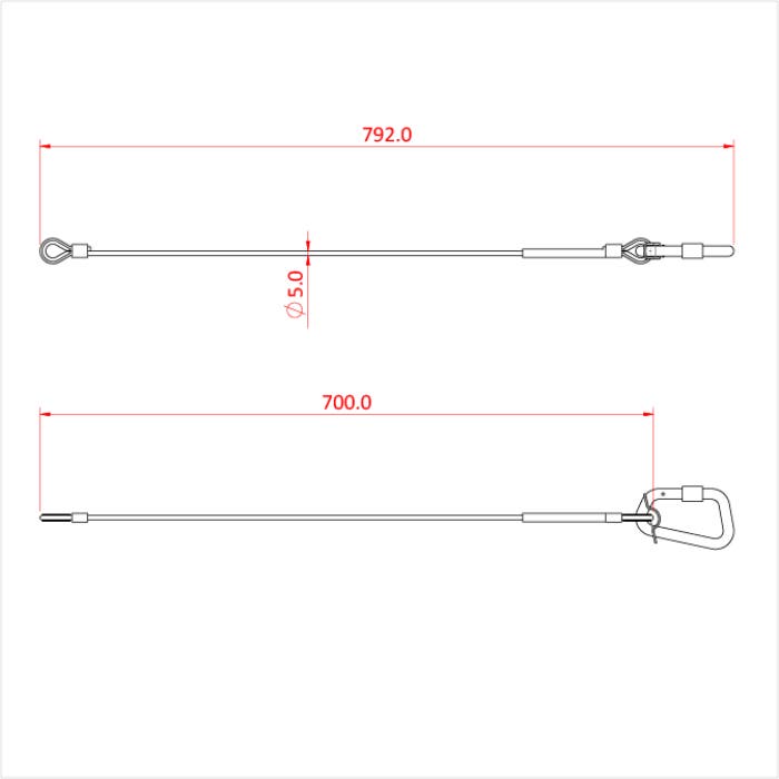 Doughty Säkerhetswire 75kg TV BBC Specification 5mm x 70cm Svart - Doughty | Bellalite Doughty Säkerhetswire 75kg TV BBC Specification 5mm x 70cm Svart - Doughty | Bellalite