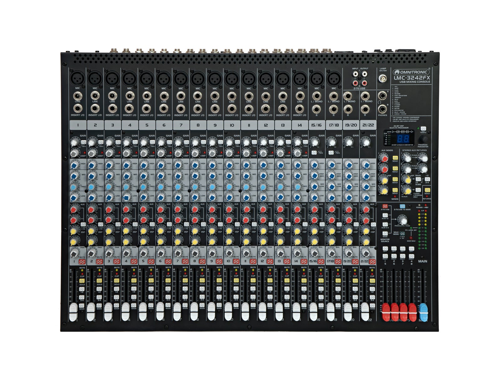 Ljudmixer LMC-3242FX USB Mixing Console  - Omnitronic | Bellalite