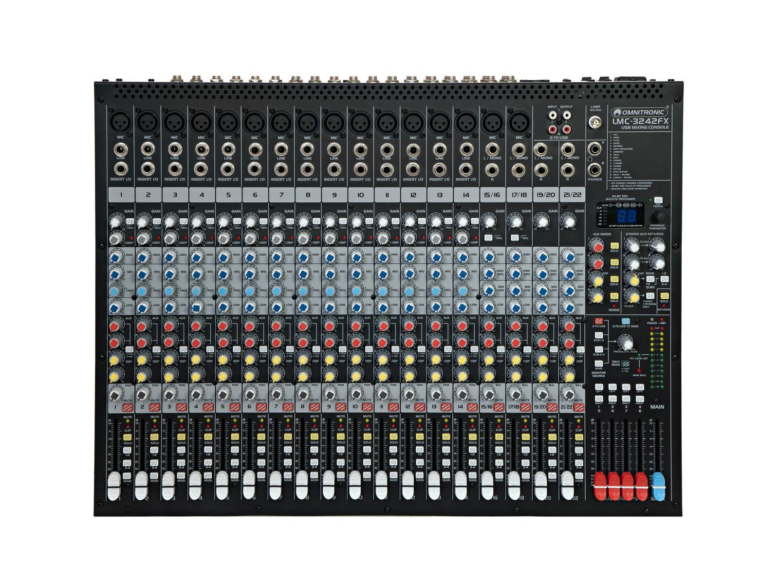 Ljudmixer LMC-3242FX USB Mixing Console - Omnitronic | Bellalite Ljudmixer LMC-3242FX USB Mixing Console - Omnitronic | Bellalite