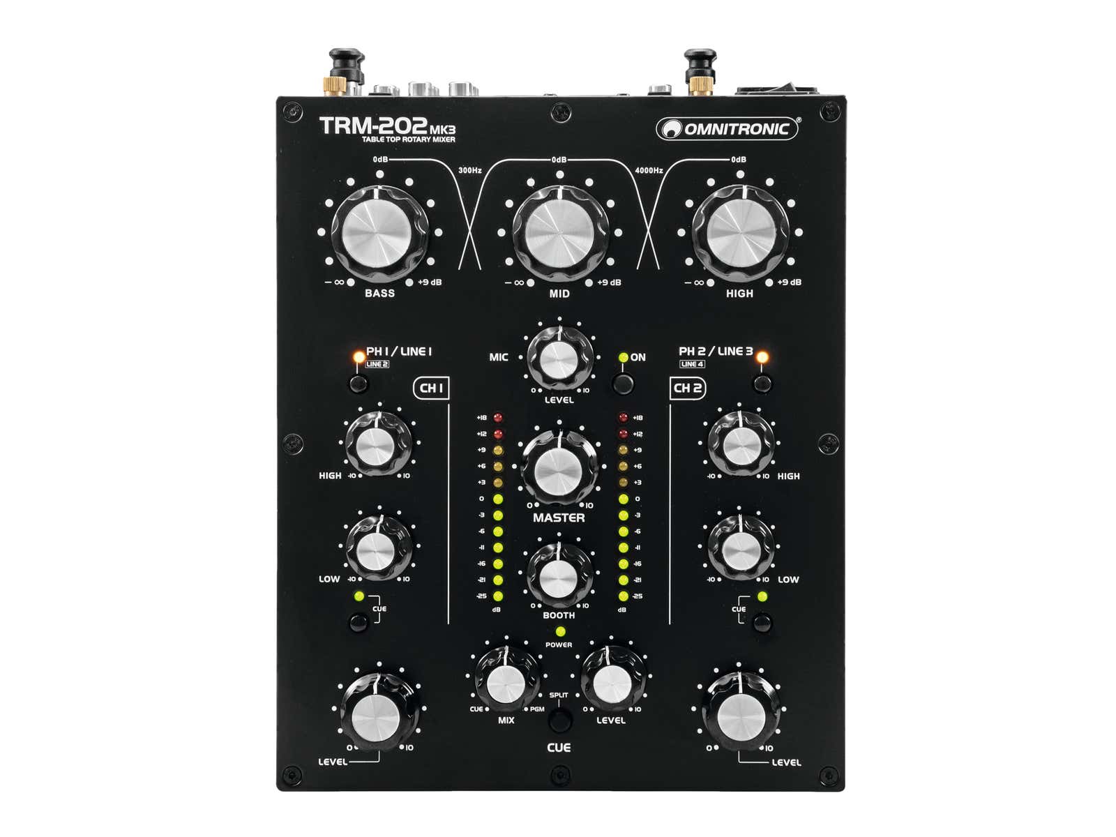 Ljudmixer TRM-202MK3 2-Channel Rotary Mixer - Omnitronic | Bellalite Ljudmixer TRM-202MK3 2-Channel Rotary Mixer - Omnitronic | Bellalite