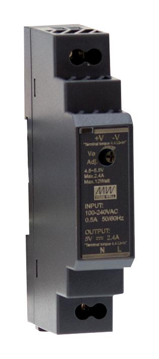 Mean Well HDR-15-12 DIN +12VDC / 15W  - Mean Well | Bellalite
