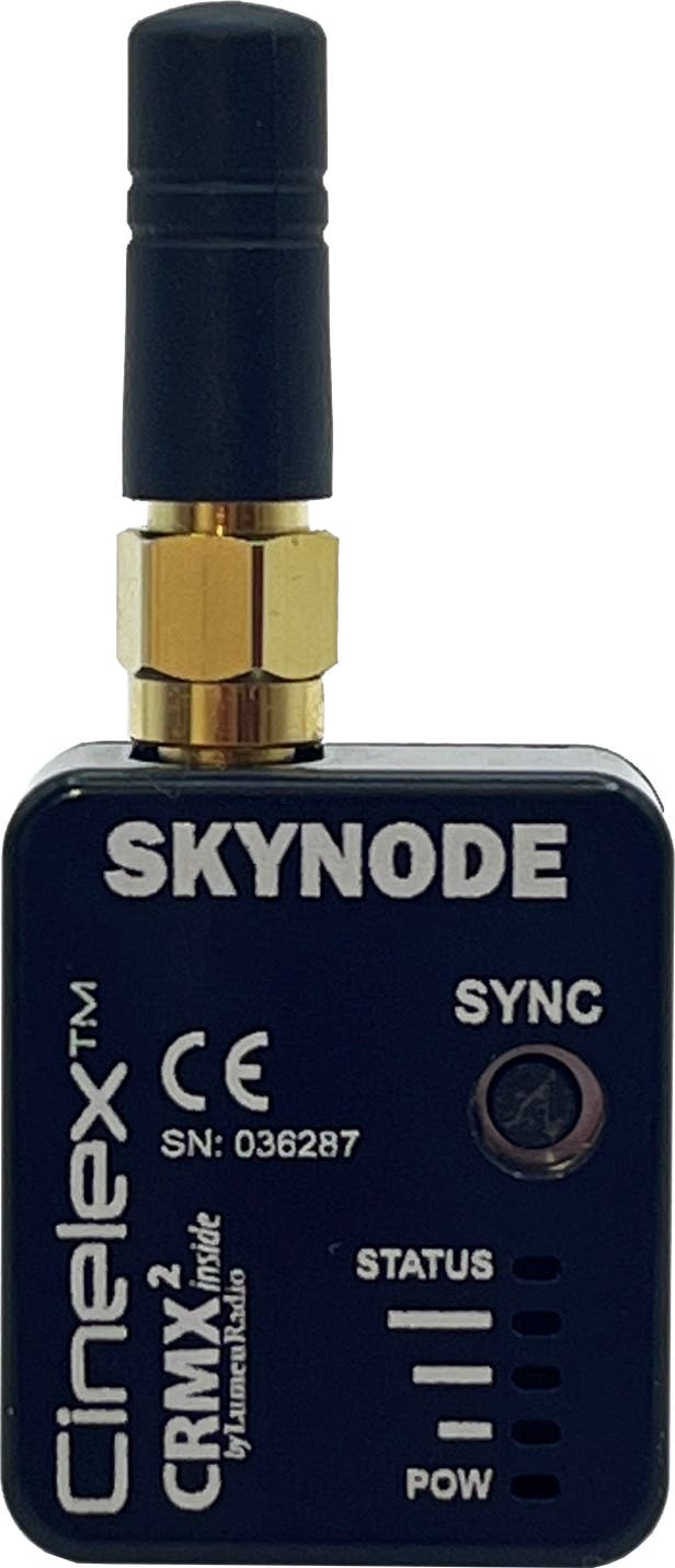 Skynode Plug & Play Wireless DMX Receiver - Cinelex | Bellalite Skynode Plug & Play Wireless DMX Receiver - Cinelex | Bellalite