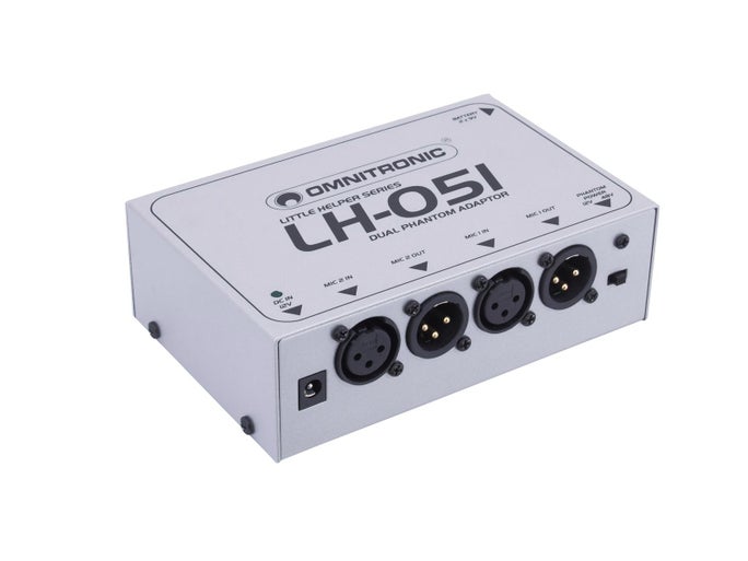 Little Helper LH-051 Dual Phantom Power Adapter - Omnitronic | Bellalite Little Helper LH-051 Dual Phantom Power Adapter - Omnitronic | Bellalite