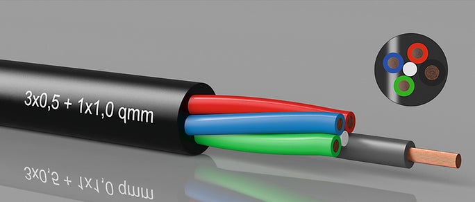PVC-Kabel 3x0,5mm² + 1x1.0mm² - PROLED | Bellalite PVC-Kabel 3x0,5mm² + 1x1.0mm² - PROLED | Bellalite