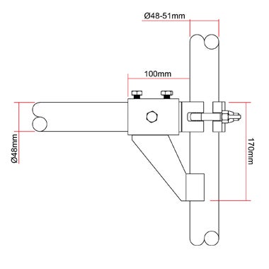 Doughty Scaff Boom Arm Svart - Doughty | Bellalite