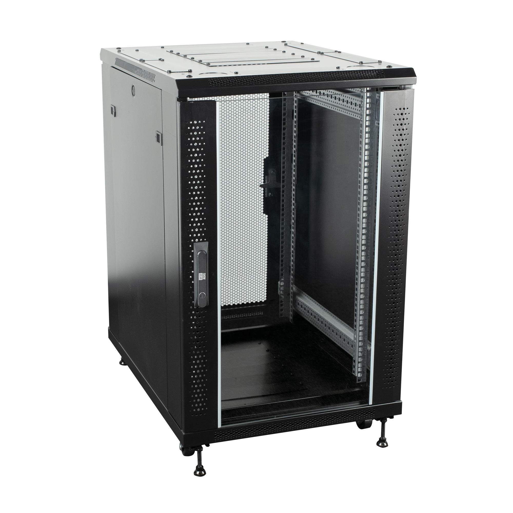 Server Rack,  Network Cabinet, Glass Door 18U - Showgear | Bellalite