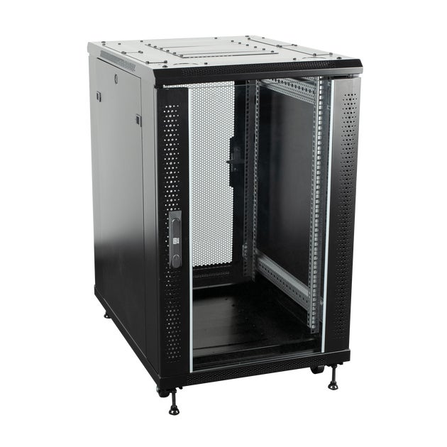 Server Rack, Network Cabinet, Glass Door 18U - Showgear | Bellalite Server Rack, Network Cabinet, Glass Door 18U - Showgear | Bellalite