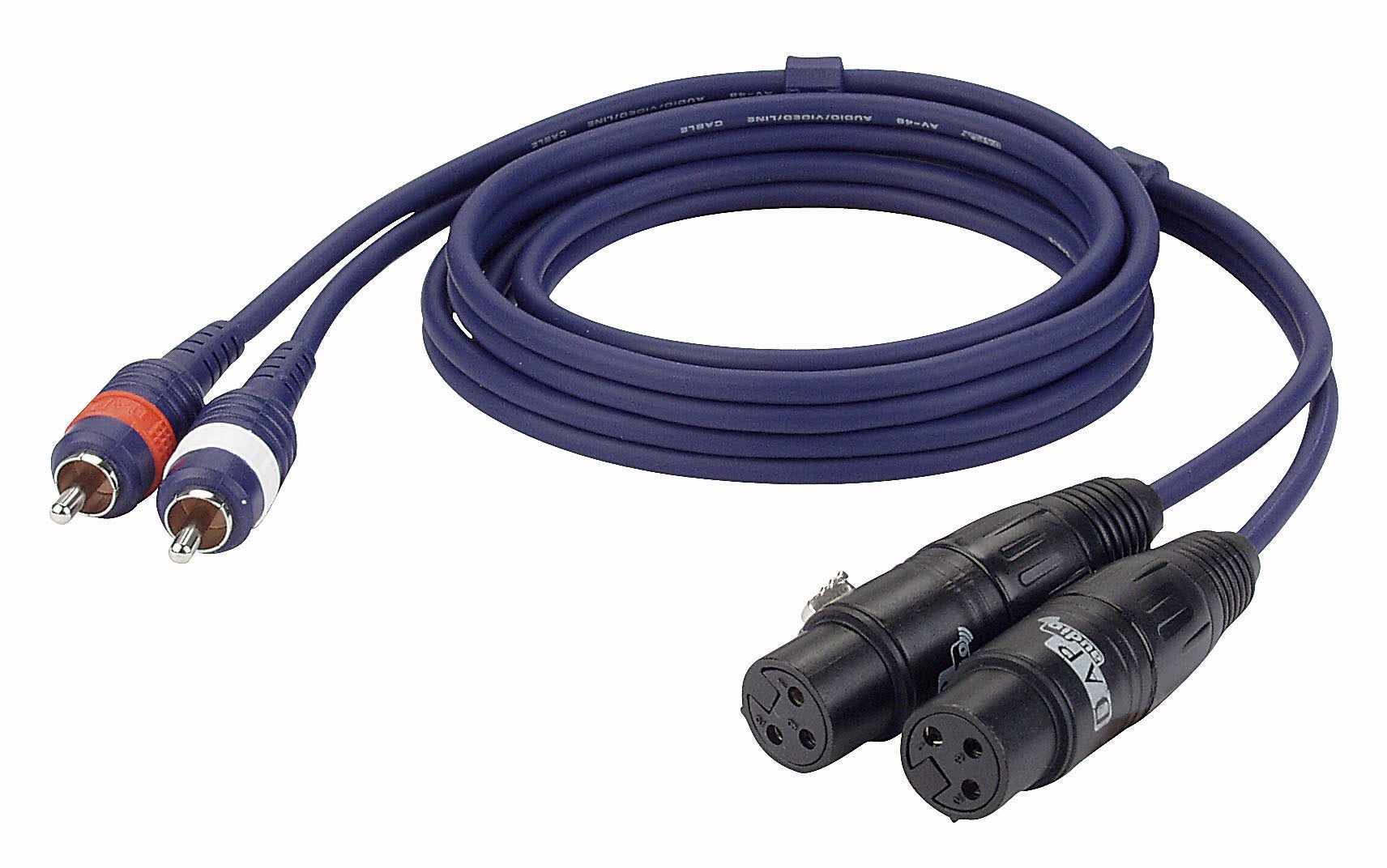 Linekabel 2x RCA hane - 2x XLR 3-Pol hona - DAP | Bellalite