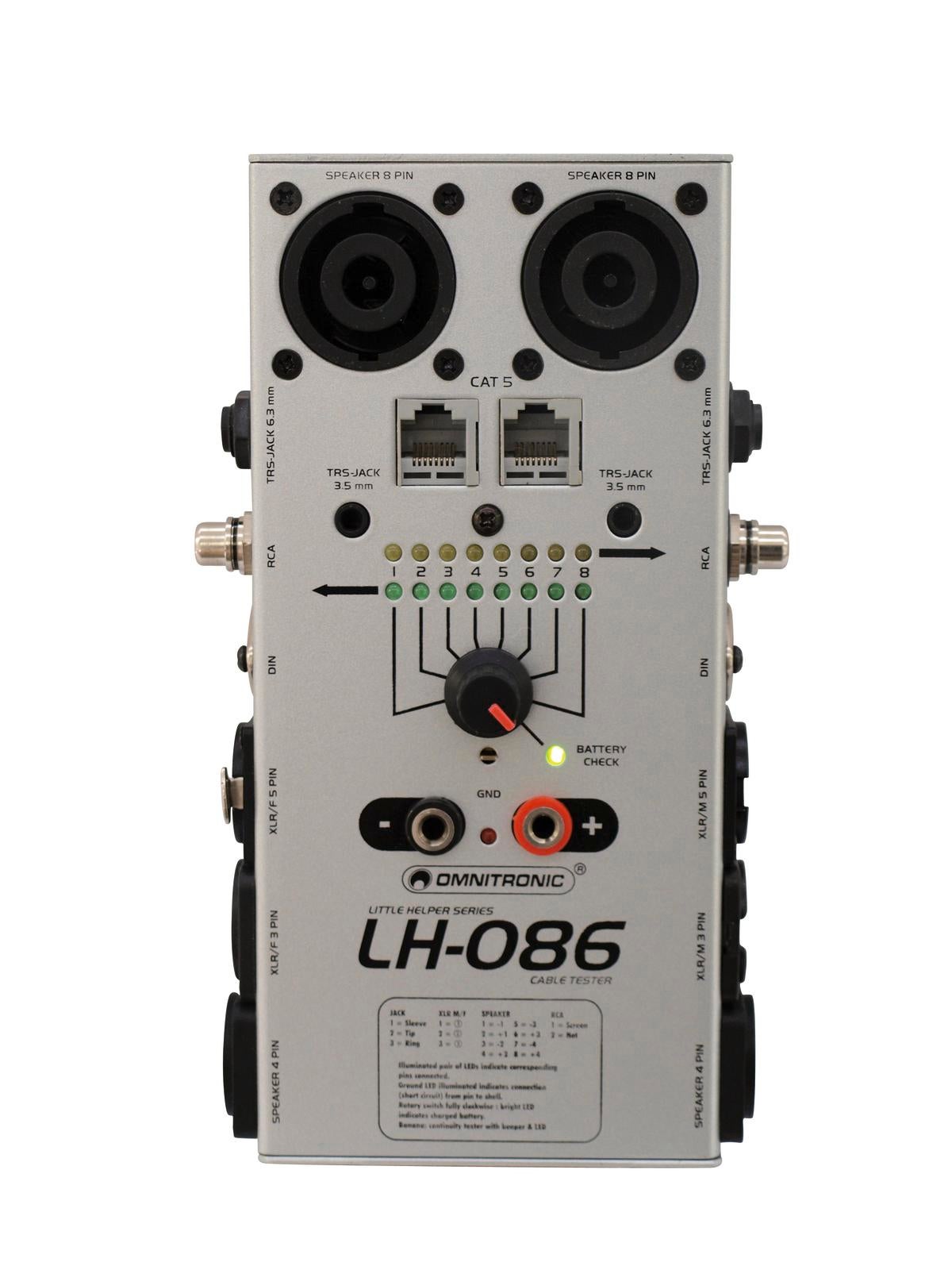 Little Helper LH-086 Cable Tester   - Omnitronic | Bellalite