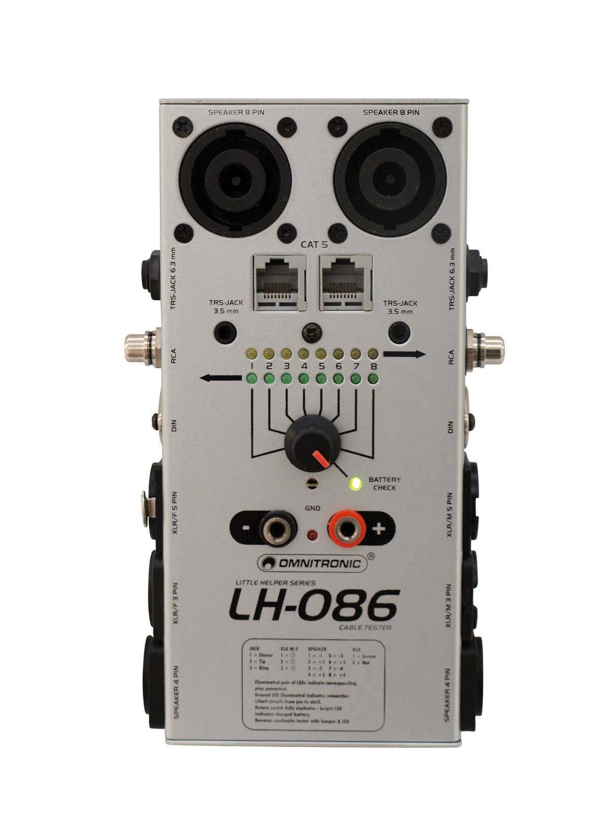 Little Helper LH-086 Cable Tester - Omnitronic | Bellalite Little Helper LH-086 Cable Tester - Omnitronic | Bellalite