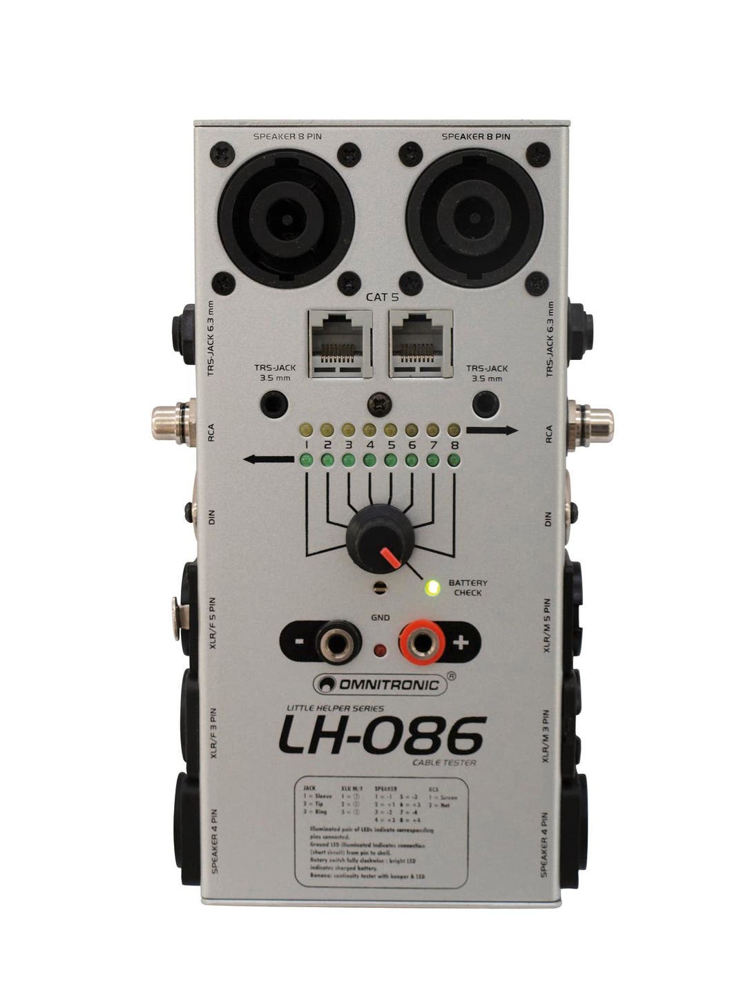 Little Helper LH-086 Cable Tester - Omnitronic | Bellalite Little Helper LH-086 Cable Tester - Omnitronic | Bellalite