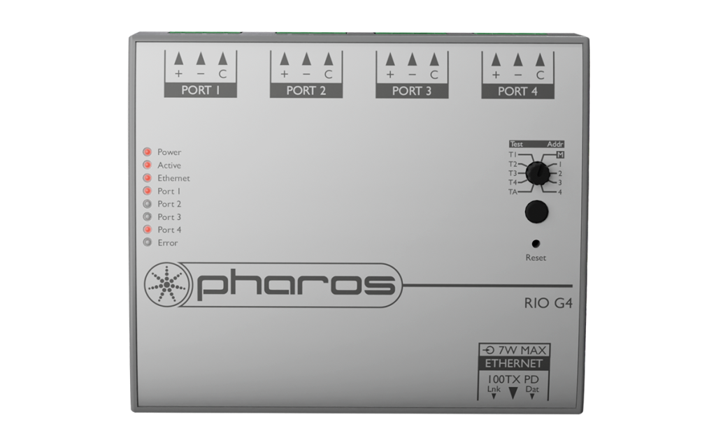 Pharos Remote Gateway 4-Port Device (DMX/RDM x4) - Pharos | Bellalite