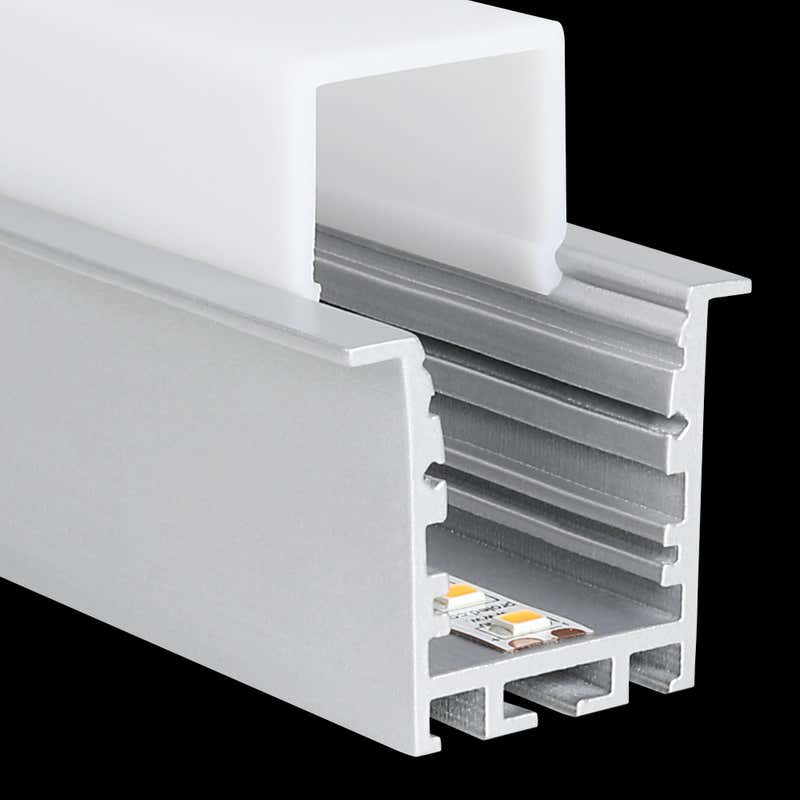 Aluminiumprofil M-Line Rec 24 ST, 2m - PROLED | Bellalite Aluminiumprofil M-Line Rec 24 ST, 2m - PROLED | Bellalite