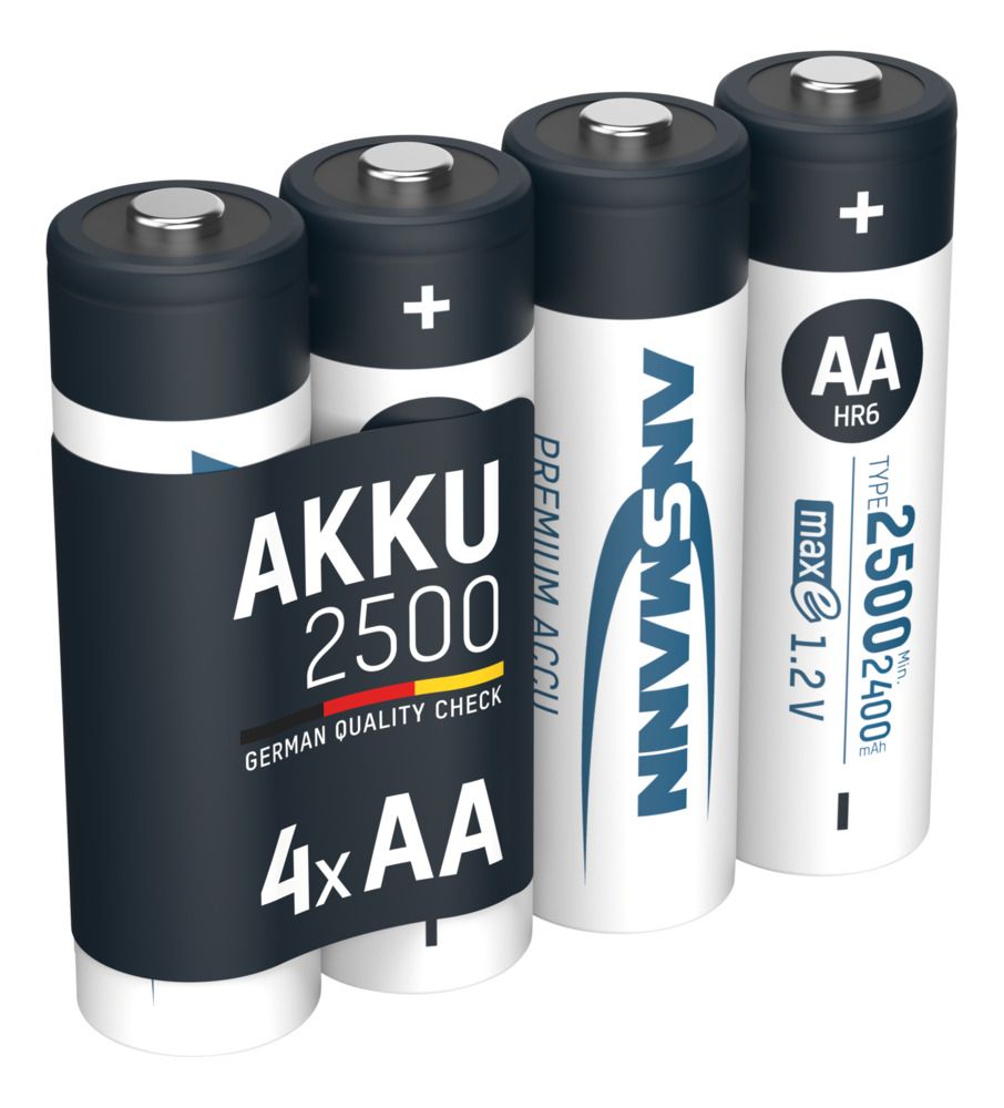 NiMH Rechargeable battery AA 2400mAh maxE 4-pack - Ansmann | Bellalite