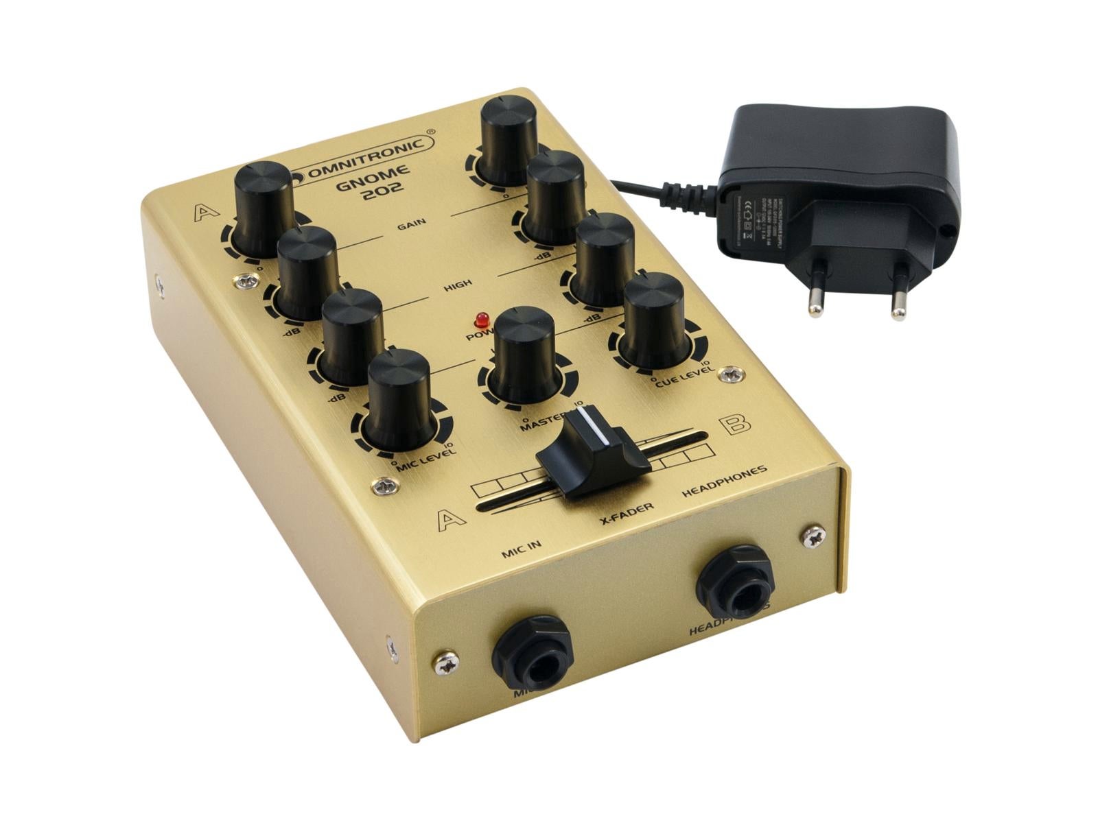 Ljudmixer GNOME-202 Mini Mixer Guld - Omnitronic | Bellalite