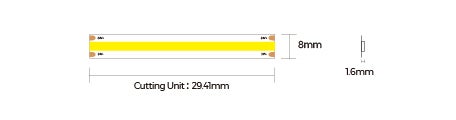 Colors LED-Strip DF10 COB 4000K 24V 9,6W/m IP20 - Colors | Bellalite