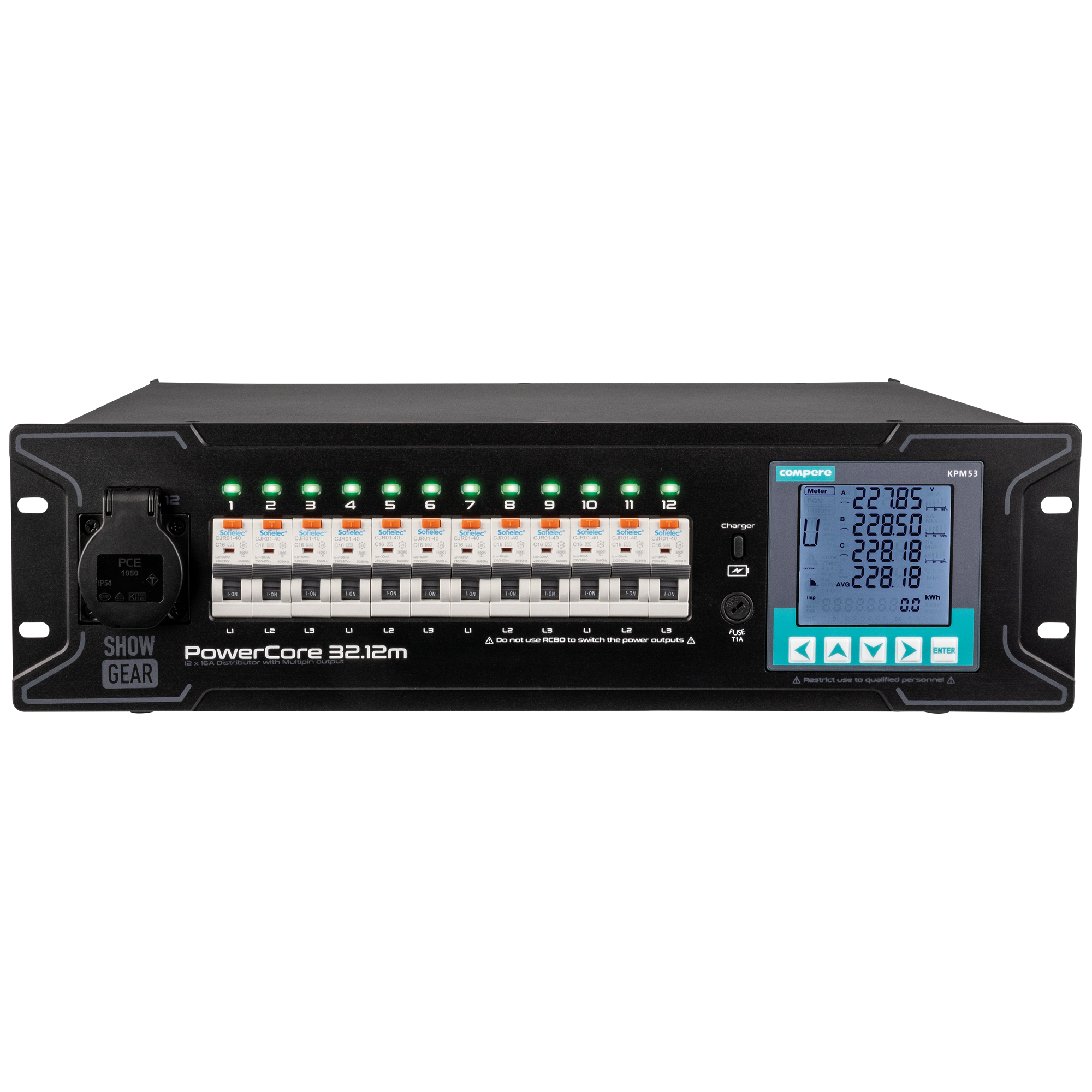 PowerCore 32.12m 1+6x Schuko + 2x 16-Pin Multi - Showgear | Bellalite