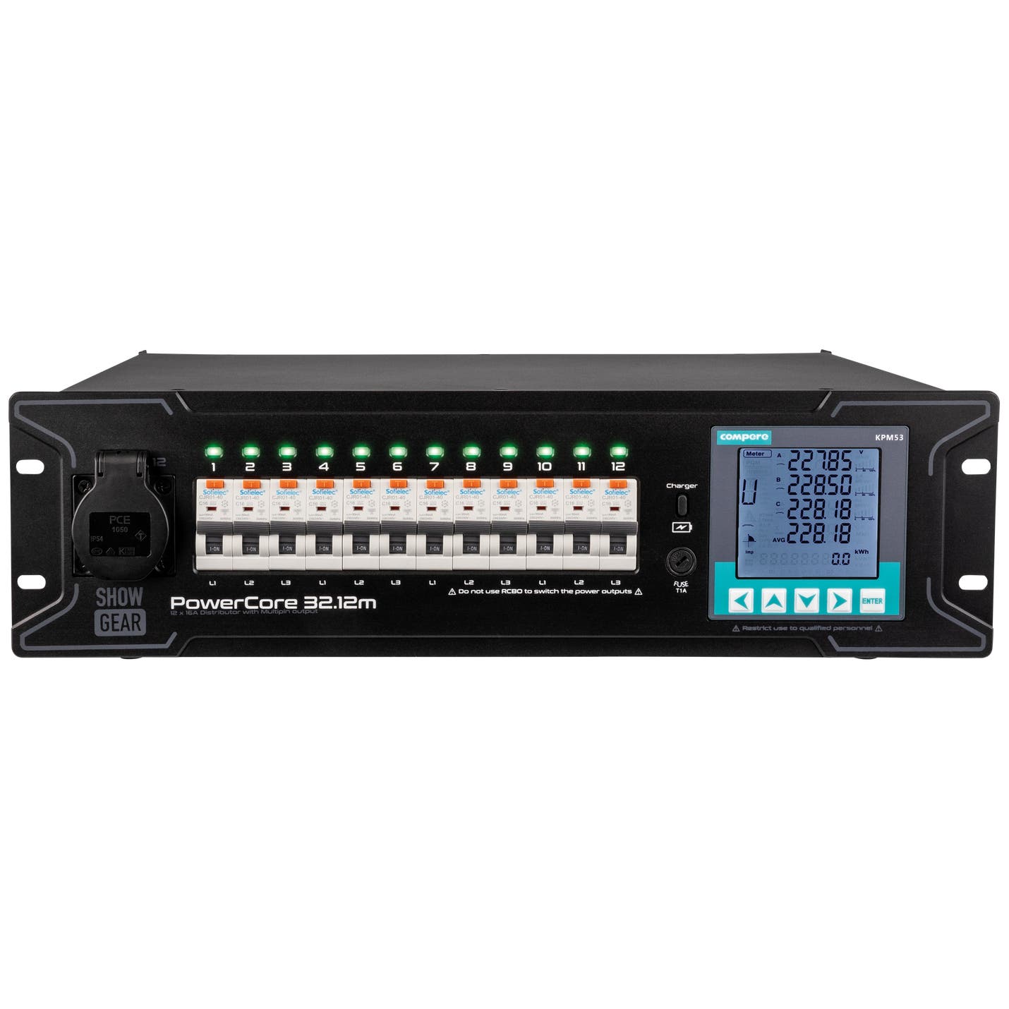 PowerCore 32.12m 1+6x Schuko + 2x 16-Pin Multi - Showgear | Bellalite PowerCore 32.12m 1+6x Schuko + 2x 16-Pin Multi - Showgear | Bellalite