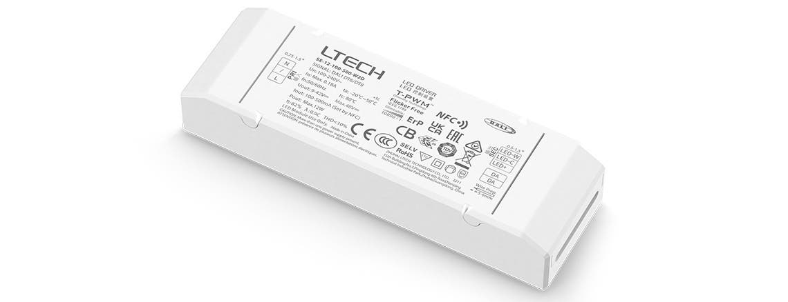 DALI Driver CC Dim NFC 100-500mA 12W DT8 - LTECH | Bellalite DALI Driver CC Dim NFC 100-500mA 12W DT8 - LTECH | Bellalite