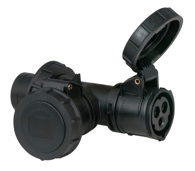 Grenuttag 2-Vägs CEE 16/3 T-Connect IP67 - Showgear | Bellalite Grenuttag 2-Vägs CEE 16/3 T-Connect IP67 - Showgear | Bellalite