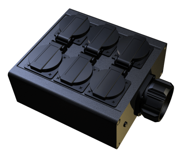 Uttagsbox Hexi Socapex/Schuko - HEXI | Bellalite