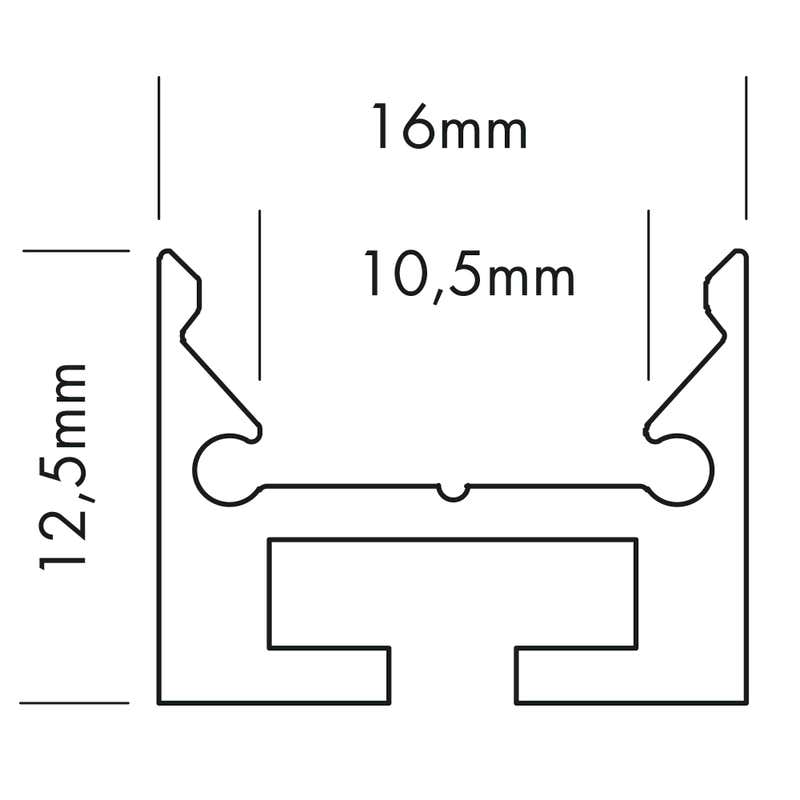Aluminiumprofil S-Line Low 24, 2m Alu - PROLED | Bellalite Aluminiumprofil S-Line Low 24, 2m Alu - PROLED | Bellalite